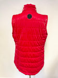 DOLCEZZA RED QUILTED SLEEVELESS BODY WARMER SIZE XL