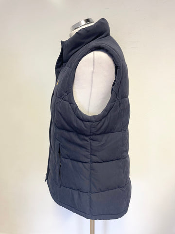 JOULES NAVY PADDED HIGH NECK ZIP FRONT BODYWARMER SIZE 14