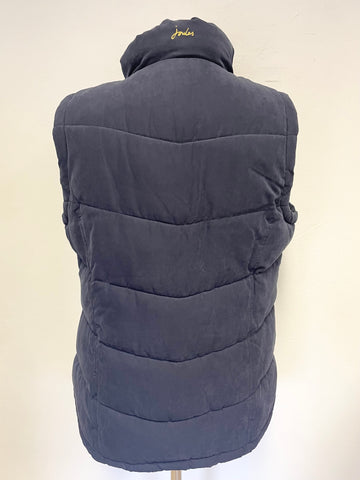 JOULES NAVY PADDED HIGH NECK ZIP FRONT BODYWARMER SIZE 14