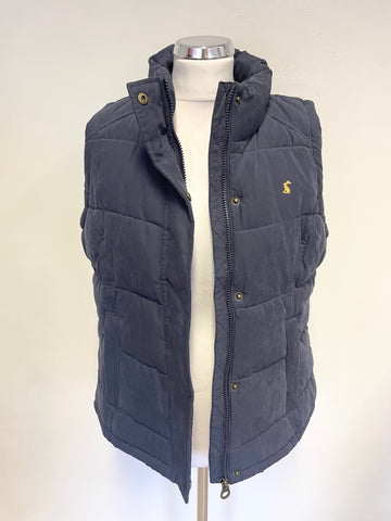 JOULES NAVY PADDED HIGH NECK ZIP FRONT BODYWARMER SIZE 14