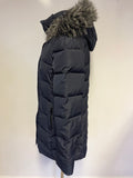 JACK WILLS BLACK DETACHABLE HOOD PUFFER JACKET SIZE 14