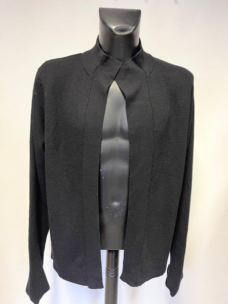 AMERICAN VINTAGE MEN 100% MERINO WOOL BLACK LONG SLEEVED CARDIGAN SIZE L