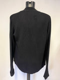 AMERICAN VINTAGE MEN 100% MERINO WOOL BLACK LONG SLEEVED CARDIGAN SIZE L