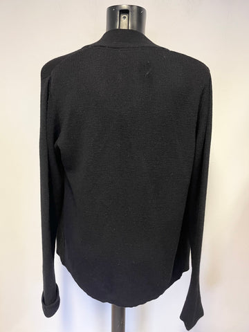 AMERICAN VINTAGE MEN 100% MERINO WOOL BLACK LONG SLEEVED CARDIGAN SIZE L