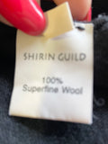 SHIRIN GUILD 100% SUPERFINE WOOL WIDE LEG KNIT TROUSERS SIZE S