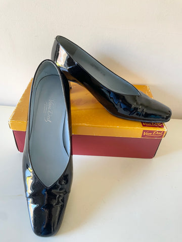 VAN DAL CARRIE BLACK PATENT LEATHER HEELS SIZE 6/39 D