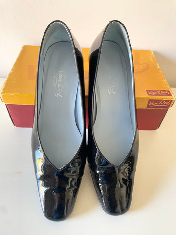 VAN DAL CARRIE BLACK PATENT LEATHER HEELS SIZE 6/39 D