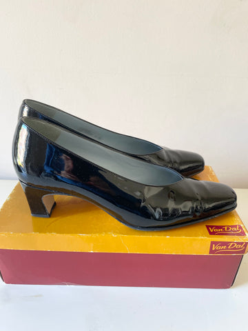 VAN DAL CARRIE BLACK PATENT LEATHER HEELS SIZE 6/39 D