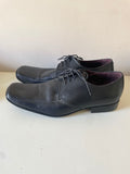 KURT GEIGER BLACK LEATHER LACE UP SHOES SIZE 10.5/45