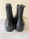 HUDSON BLACK & BROWN LEATHER ELASTICATED SIDE CHELSEA BOOTS SIZE 5/38