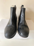 HUDSON BLACK & BROWN LEATHER ELASTICATED SIDE CHELSEA BOOTS SIZE 5/38