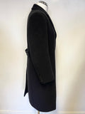 MAX MARA 100% VIRGIN WOOL BLACK SINGLE BREASTED PEA COAT SIZE 10