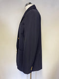 SEZANE NAVY BLUE DOUBLE BREASTED BLAZER SIZE 40 UK 12