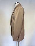 BRAND NEW REISS SONNY MUTED PINK WOOL BLEND TWILL BLAZER SIZE 10