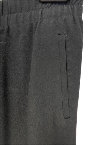 SEZANE BLACK CROPPED ELASTICATED WAIST TROUSERS SIZE 38 UK 10