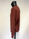 MARKS & SPENCER AUTOGRAPH 100% CASHMERE RUSSET LONG SLEEVED JUMPER  SIZE M