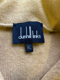 DUNHILL LINKS 100% CASHMERE CAMEL ZIP NECK LONG SLEEVED JUMPER SIZE XL