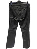 SOSANDAR BLACK WAX COATED BOOT CUT TROUSERS/ JEANS  SIZE 16R