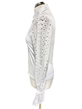 ME+EM WHITE COTTON COLLARED LONG SLEEVED SHIRT SIZE 8