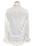 ME+EM WHITE COTTON COLLARED LONG SLEEVED SHIRT SIZE 8