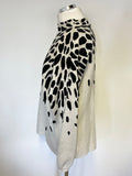 BRAND NEW OUI CREAM &  BLACK SPARKLE PATTERN LONG SLEEVED JUMPER SIZE 12