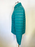 EDC TURQUOISE LIGHTWEIGHT PADDED ZIP FRONT LONG SLEEVED JACKET  SIZE