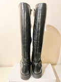 CLARKS BLACK LEATHER KNEE LENGTH RIDING BOOTS SIZE 8/42