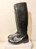 CLARKS BLACK LEATHER KNEE LENGTH RIDING BOOTS SIZE 8/42