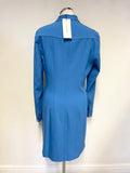 BRAND NEW KAREN MILLEN BLUE ZIP FRONT TAILORED TRACK DRESS  SIZE 12