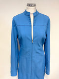 BRAND NEW KAREN MILLEN BLUE ZIP FRONT TAILORED TRACK DRESS  SIZE 12