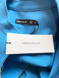 BRAND NEW KAREN MILLEN BLUE ZIP FRONT TAILORED TRACK DRESS  SIZE 12