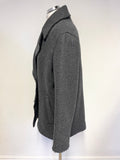 JIGSAW GREY WOOL MIX SHORT COAT SIZE 12