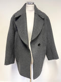 JIGSAW GREY WOOL MIX SHORT COAT SIZE 12