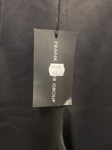 BRAND NEW FRANK USHER BLACK SATIN LOOK STRAIGHT LEG TROUSERS SIZE 12