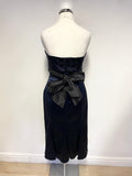 COAST NAVY BLUE EMBOSSED BODICE DETACHABLE STRAP SPECIAL OCCASION DRESS SIZE 10