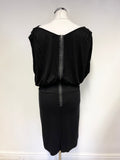 GREAT PLAINS BLACK WIDE NECK SLEEVELESS JERSEY DRESS SIZE M