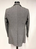 BRAND NEW HAMAKI-HO CAPPOTTO BLACK & GREY HERRINGBONE TWEED COAT SIZE 50 UK 40