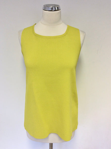 WHISTLES LIME CROSS OVER BACK SLEEVELESS TOP SIZE L