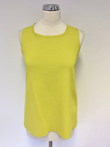 WHISTLES LIME CROSS OVER BACK SLEEVELESS TOP SIZE L