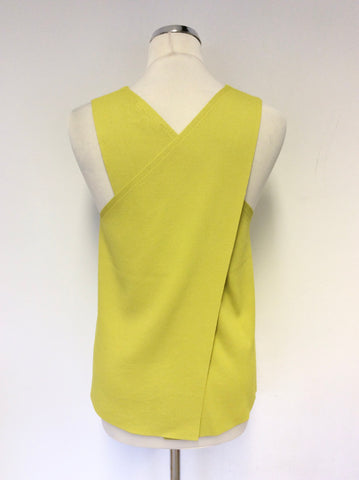 WHISTLES LIME CROSS OVER BACK SLEEVELESS TOP SIZE L