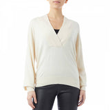 BRAND NEW REISS MILLIE ECRU/ CREAM V NECK LONG SLEEVED JUMPER SIZE S