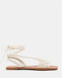 BRAND NEW ALL SAINTS DONNA CHALK WHITE LEATHER LACE UP LEG FLAT SANDALS SIZE 5/38