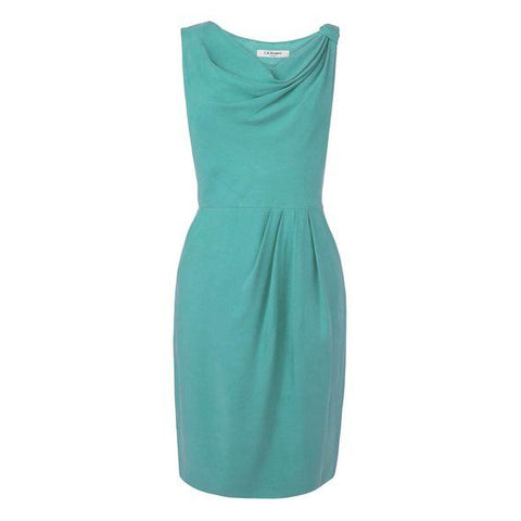 LK BENNETT LEOMA LIGHT GREEN SLEEVELESS SHEATH DRESS SIZE 12