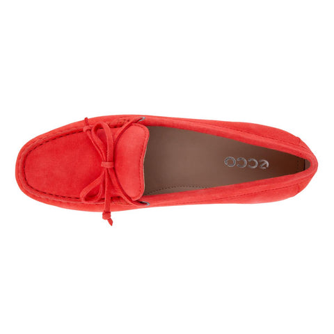 BRAND NEW ECCO DIVINE HIBISCUS ( CORAL) GOAT SUEDE FLAT MOCCASIN LOAFERS SIZE 5-5.5 /38