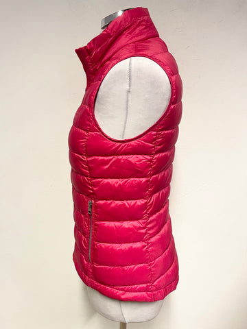 GANT RED QUILTED DOWN & FEATHER FILLED GILET SIZE XS