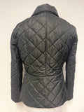 FRENCH CONNECTION BLACK QUILTED FITTED JACKET SIZE S