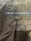 FRENCH CONNECTION BLACK QUILTED FITTED JACKET SIZE S