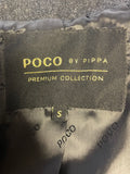 POCO BY PIPPA PREMIUM COLLECTION GREY TWEED WOOL DOUBLE BREASTED BLAZER SIZE S