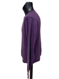 MARKS & SPENCER PURPLE CASHMERE V NECK JUMPER SIZE L