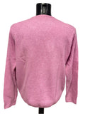 GANT PINK LAMBSWOOL V NECK JUMPER  SIZE L